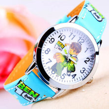 Load image into Gallery viewer, Ben 10 Cartoon Children Watch Leather Quartz Kids Watches Child Wrist For Boys Students Sports Clock Relogio Hombre